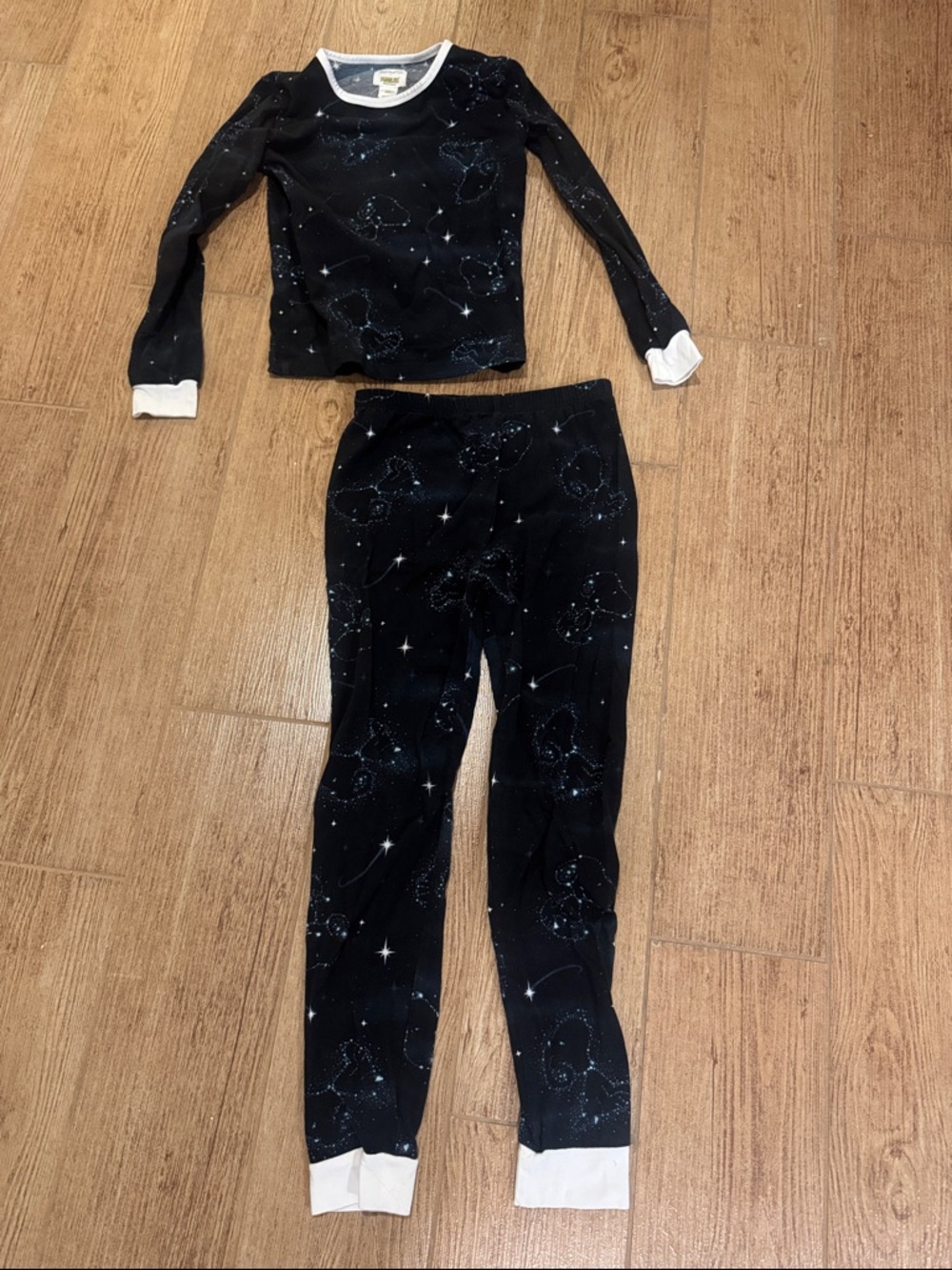 BedHead Black and White Starry Pajama Set - Peanuts Collab